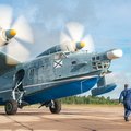 Вылет самолетов морской авиации с аэродрома Западного военного округа для участия в Главном военно-морском параде